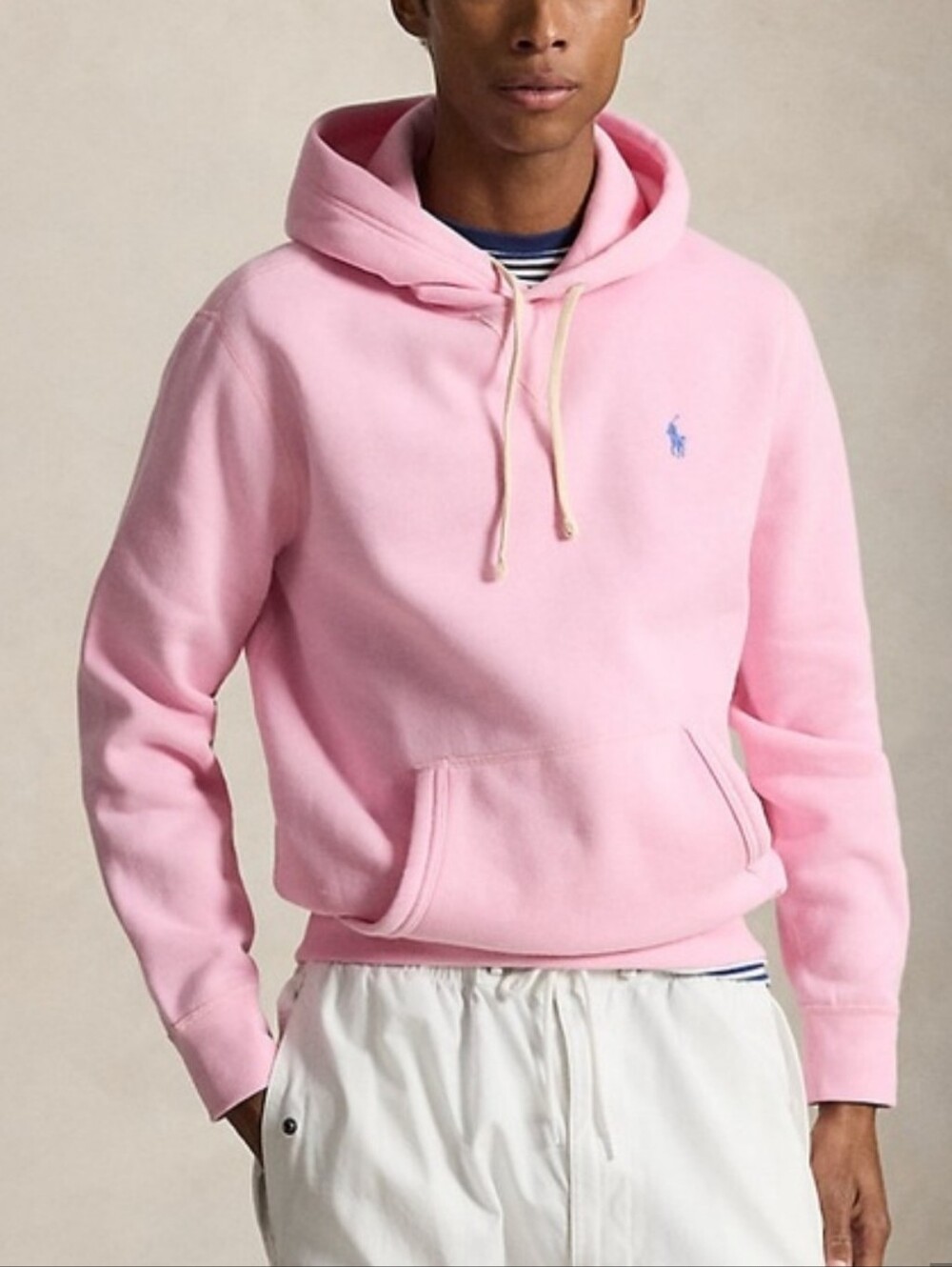 Polo by Ralph Lauren Light Pink Hoodie with Blue Pony